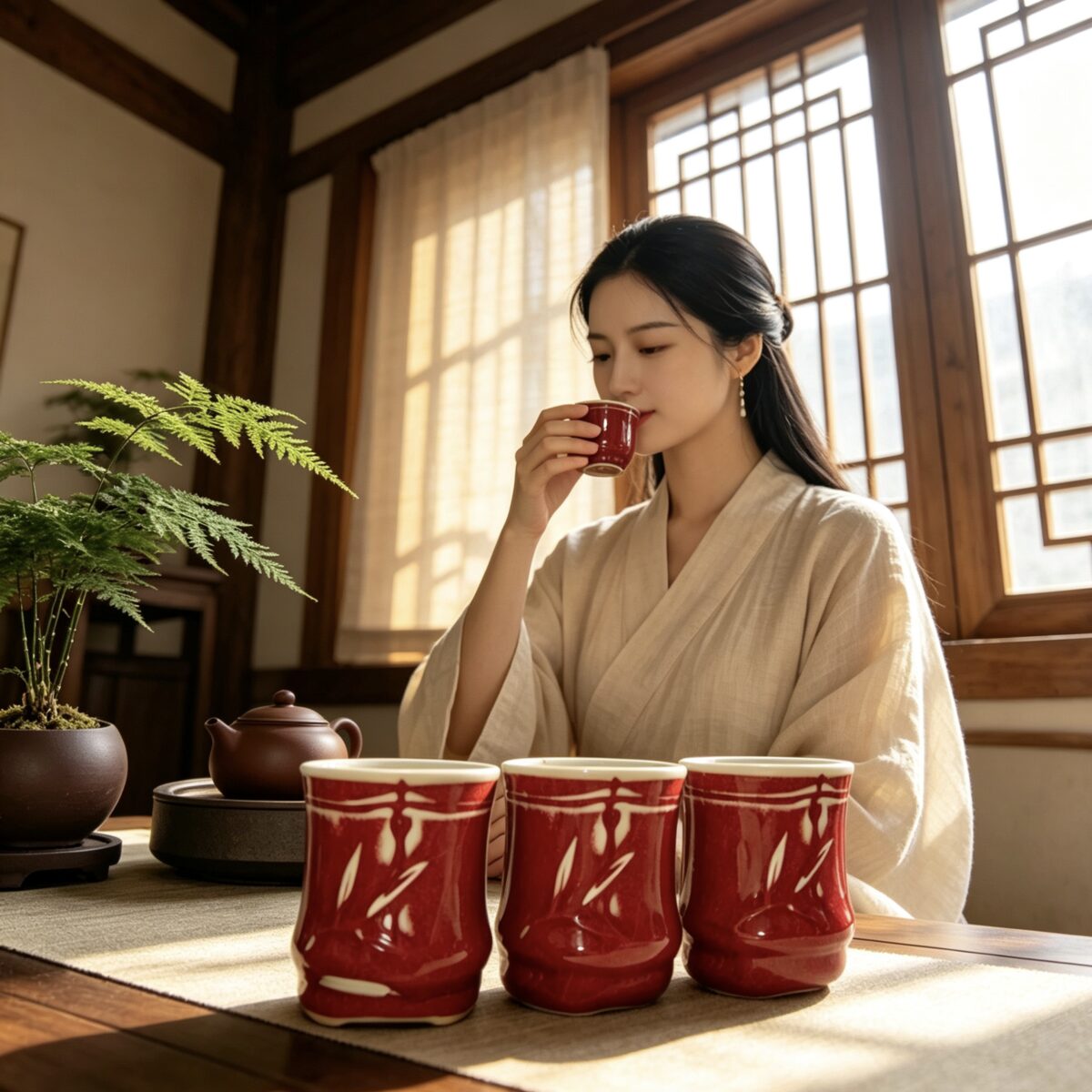 竹节塑型品茗杯